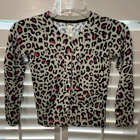 Pink Leopard Youth Sweater - Picture 2 of 4